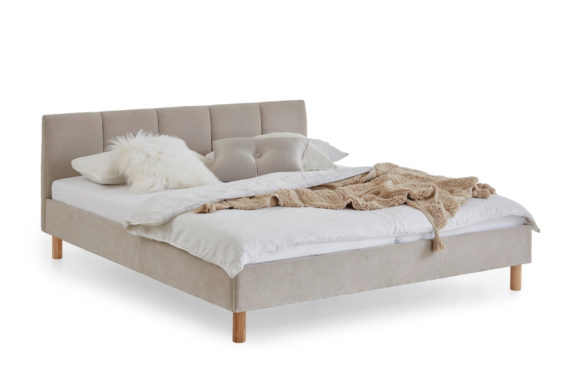 Polsterbett Joker von meise.möbel – Beige Nr. 05 – 180x200 cm – Seitenansicht