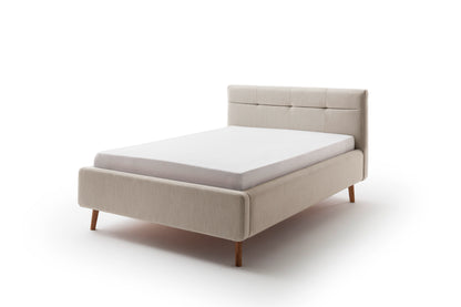 Polsterbett Lotte inkl. Bettkasten von meise.möbel – Beige Nr. 09 – 140x200 cm – Seitenansicht