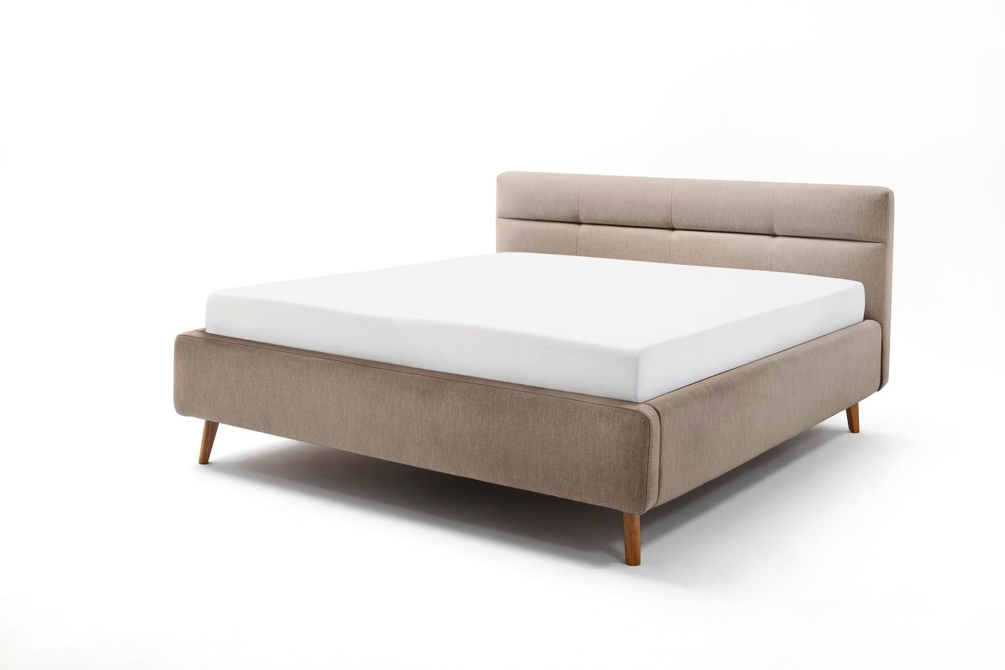 Polsterbett Lotte inkl. Bettkasten von meise.möbel – Beige Nr. 09 – 160x200 cm – Seitenansicht