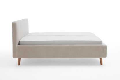 Polsterbett Mattis von meise.möbel – Beige Nr. 100 – 160x200 cm – Seitenansicht