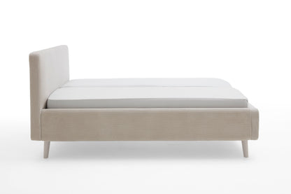 Polsterbett Mattis von meise.möbel – Beige Nr. 100 – 160x200 cm – Seitenansicht