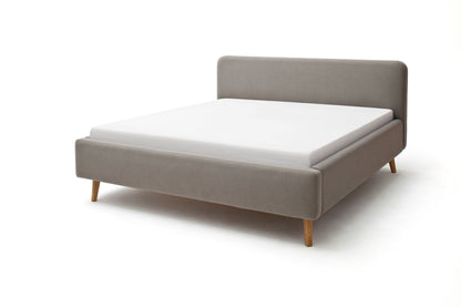 Polsterbett Mattis inkl. Bettkasten von meise.möbel – Taupe Nr. 23 – 160x200 cm – Seitenansicht