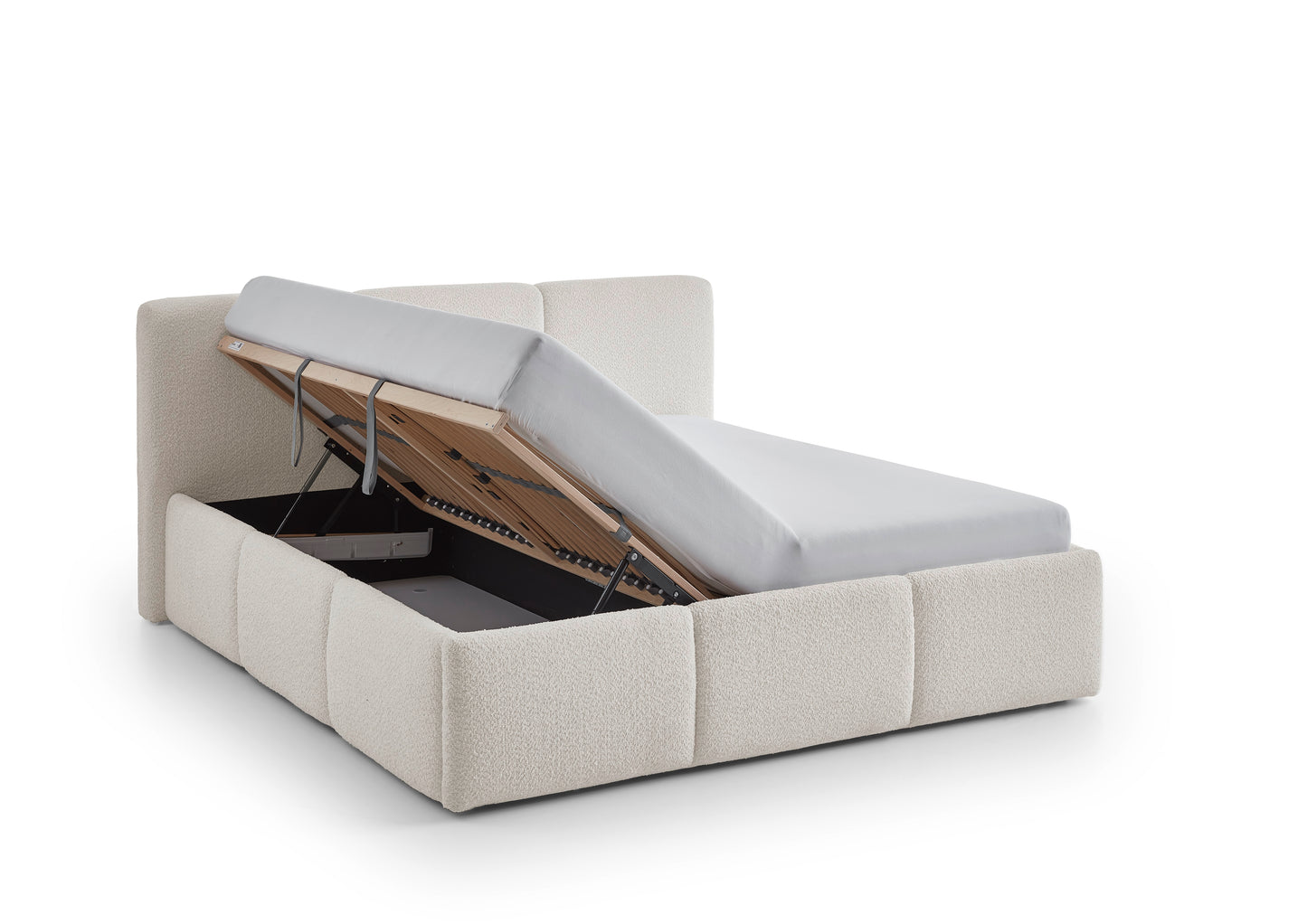 Polsterbett Merida inkl. Bettkasten von meise.möbel – ivory Nr. 01 – 180x200 cm – Bettkasten / Funktion