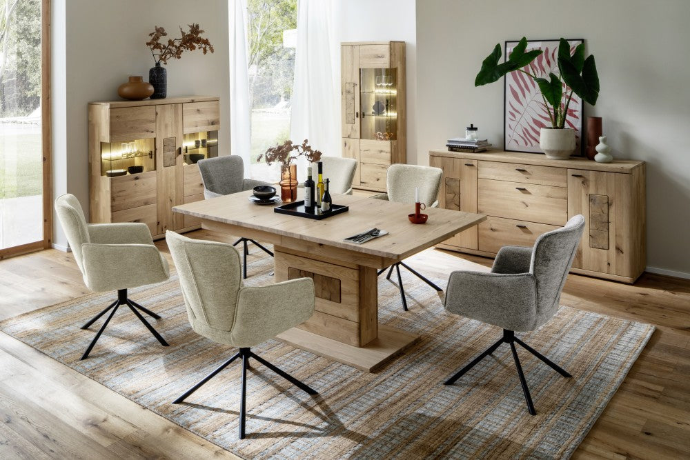 AMBER 4-Fuß Stuhl mit Armlehnen - 2er Set