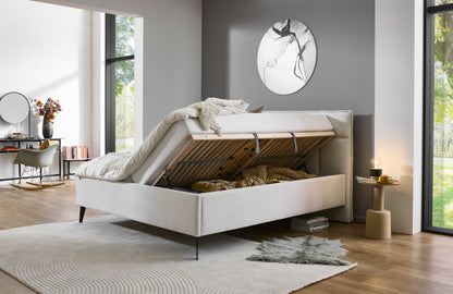 Polsterbett Paulo inkl. Bettkasten von meise.möbel – Beige Nr. 02 – 160x200 cm – Bettkasten / Funktion