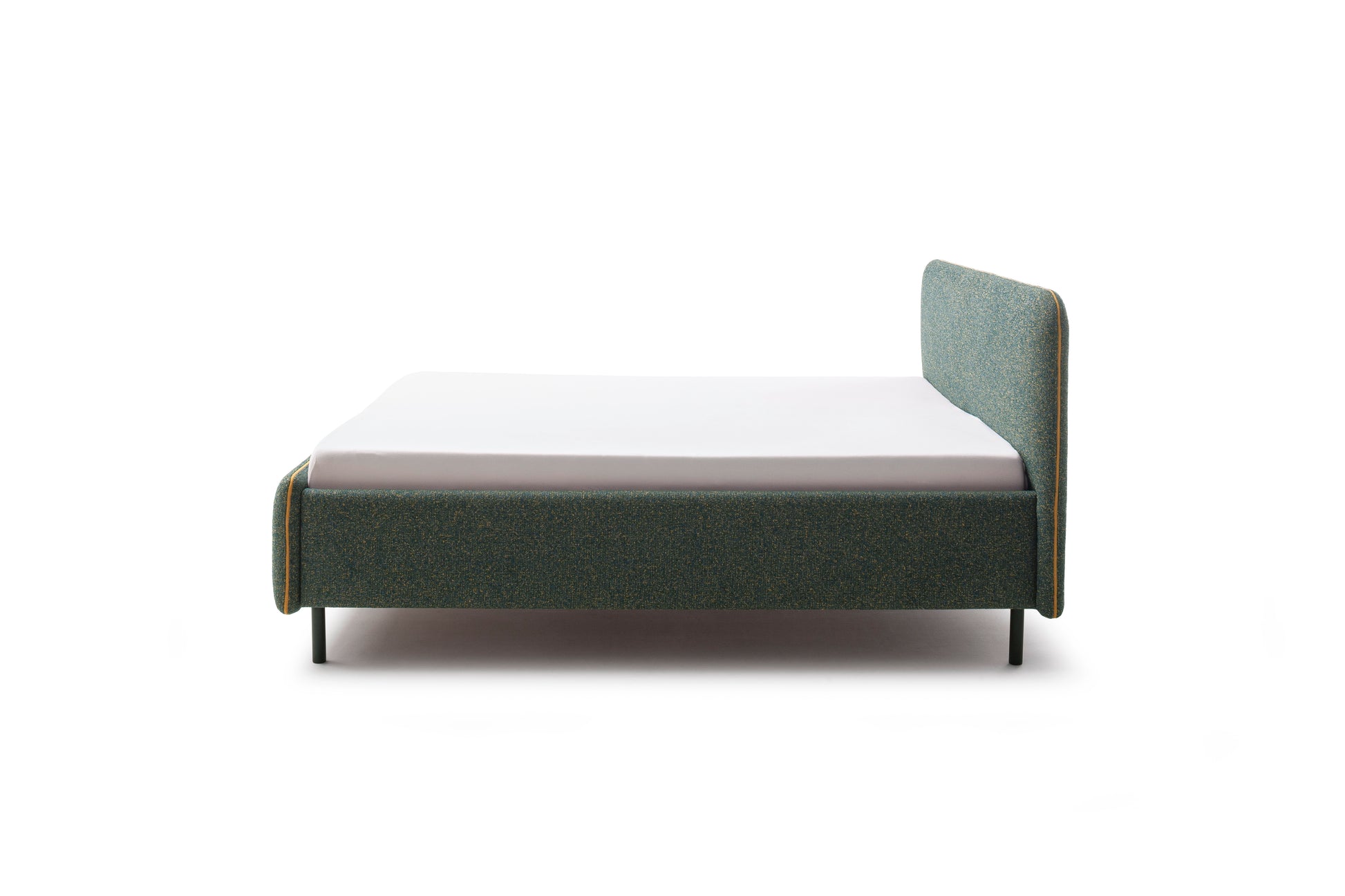 Polsterbett Primo von meise.möbel – dunkelgrün Nr. 37 – 160x200 cm – Seitenansicht