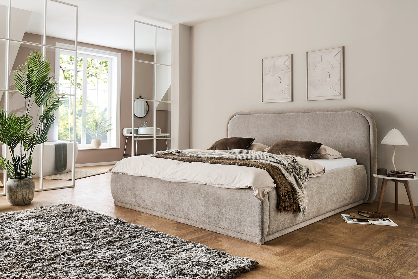 Polsterbett Soma von meise.möbel – beige Nr. 05 – 160x200 cm – Produktbild