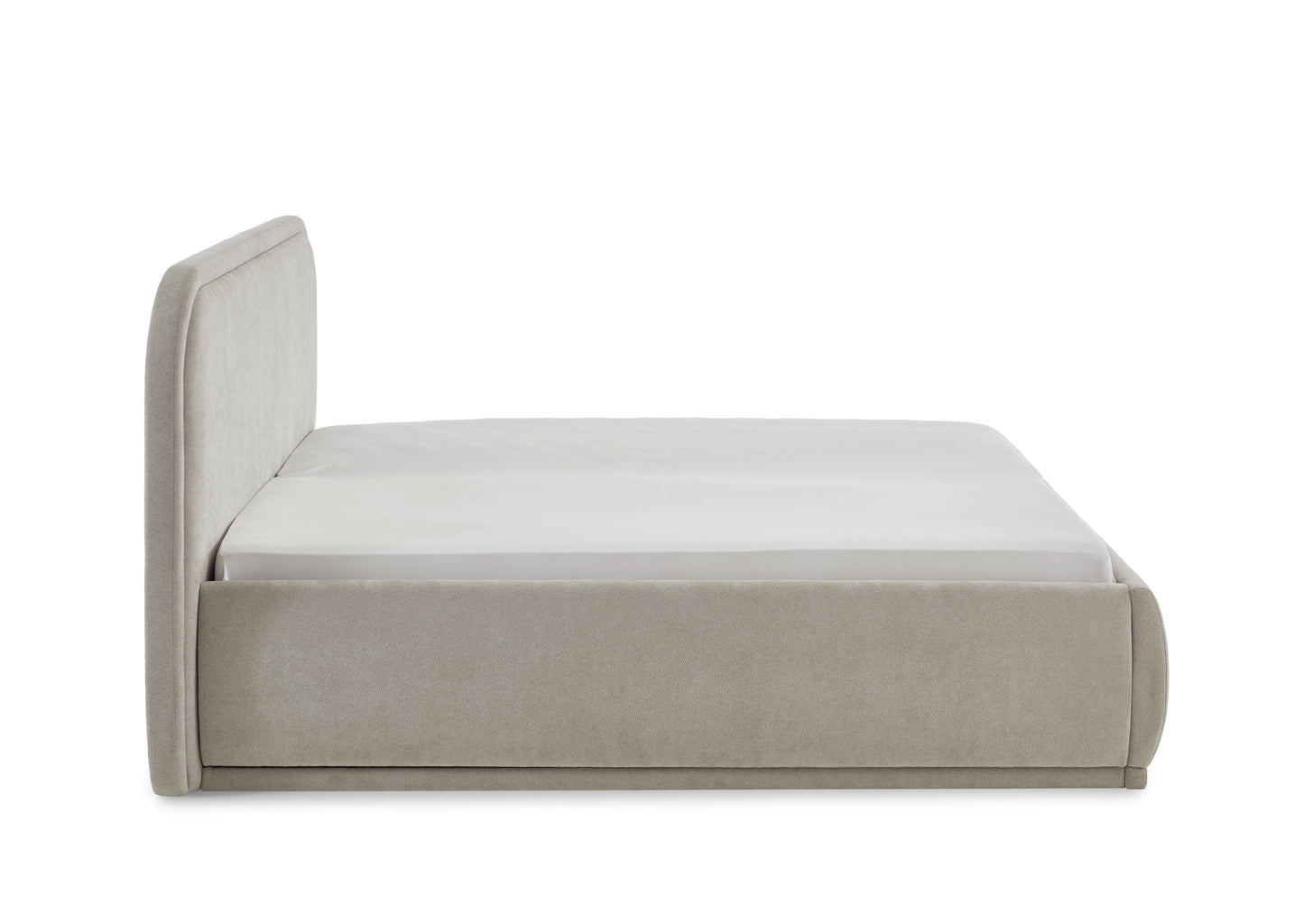 Polsterbett Soma von meise.möbel – beige Nr. 05 – 160x200 cm – Seitenansicht
