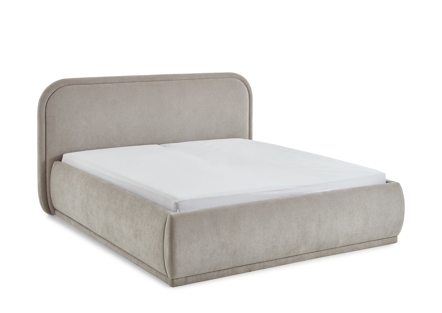 Polsterbett Soma inkl. Bettkasten von meise.möbel – beige Nr. 05 – 160x200 cm – Seitenansicht