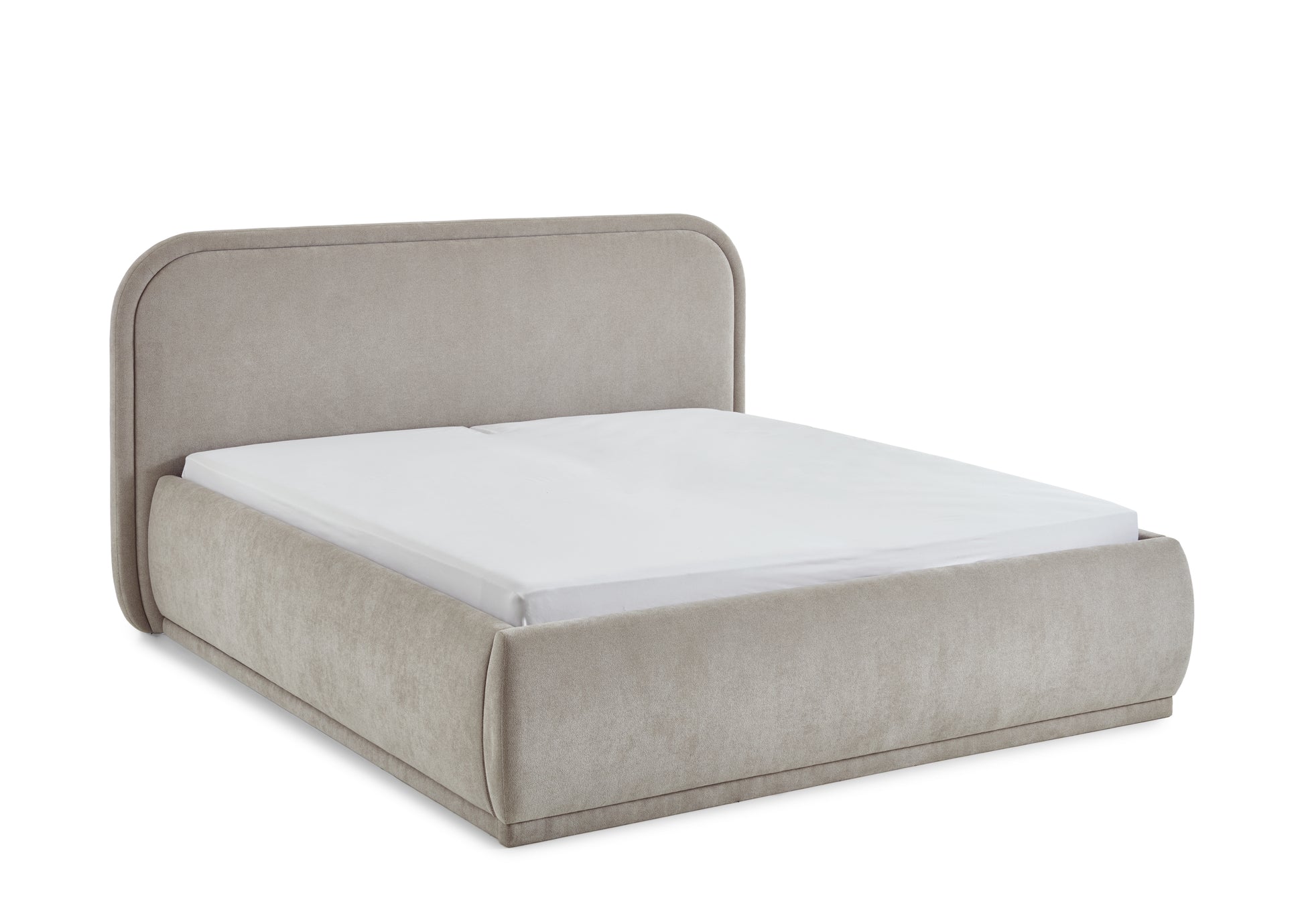 Polsterbett Soma inkl. Bettkasten von meise.möbel – beige Nr. 05 – 160x200 cm – Seitenansicht