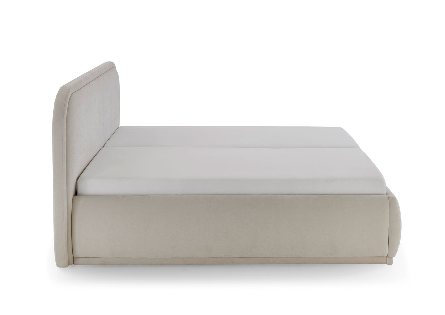 Polsterbett Soma von meise.möbel – cream Nr.02 – 160x200 cm – Seitenansicht