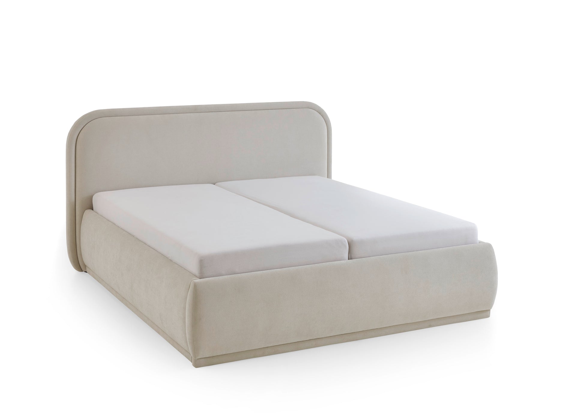 Polsterbett Soma von meise.möbel – cream Nr.02 – 160x200 cm – Seitenansicht