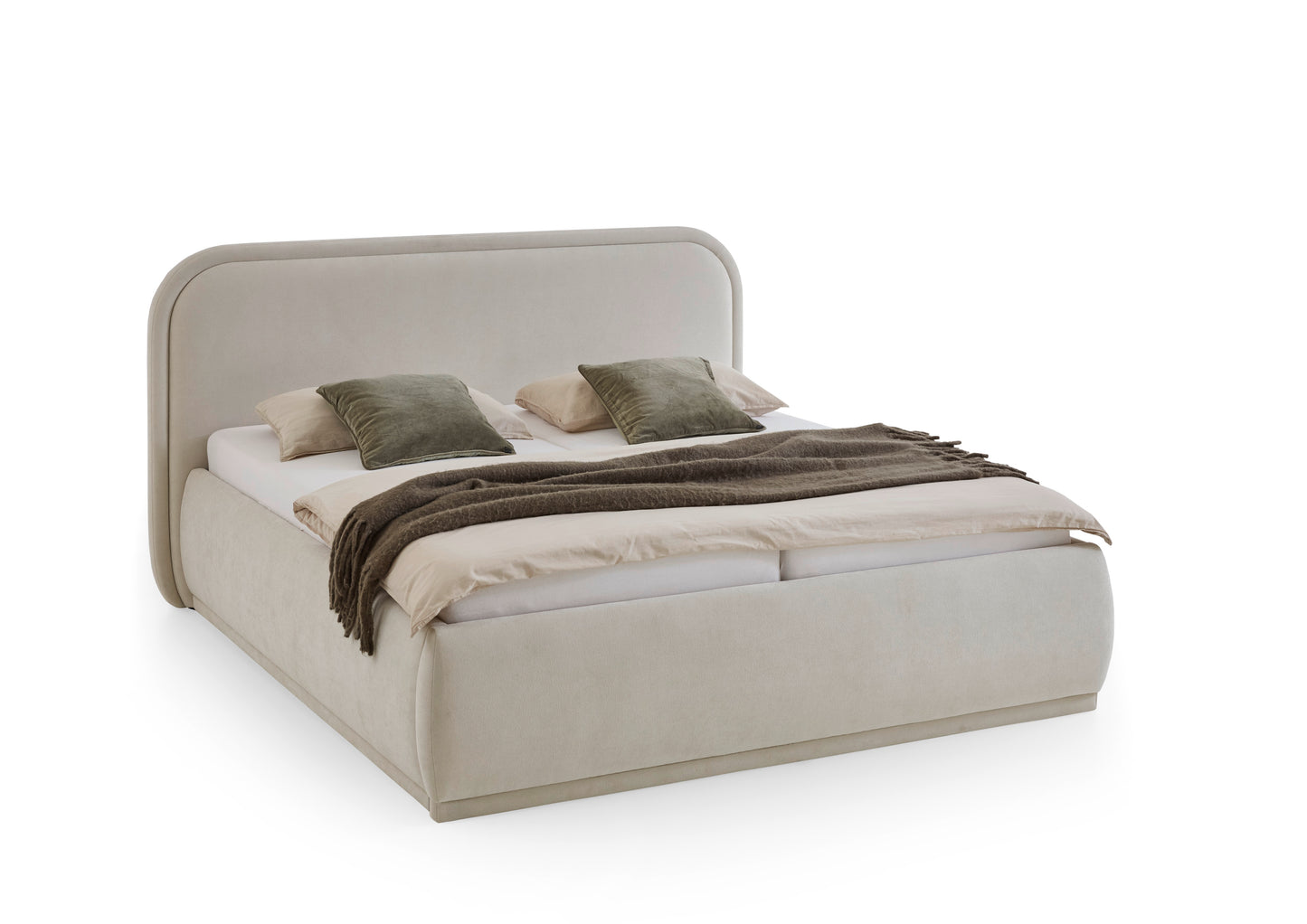 Polsterbett Soma von meise.möbel – cream Nr.02 – 160x200 cm – Seitenansicht