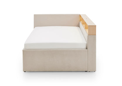 Polsterbett Uno von meise.möbel – beige Nr. 05 – 90x200 cm – Frontalansicht
