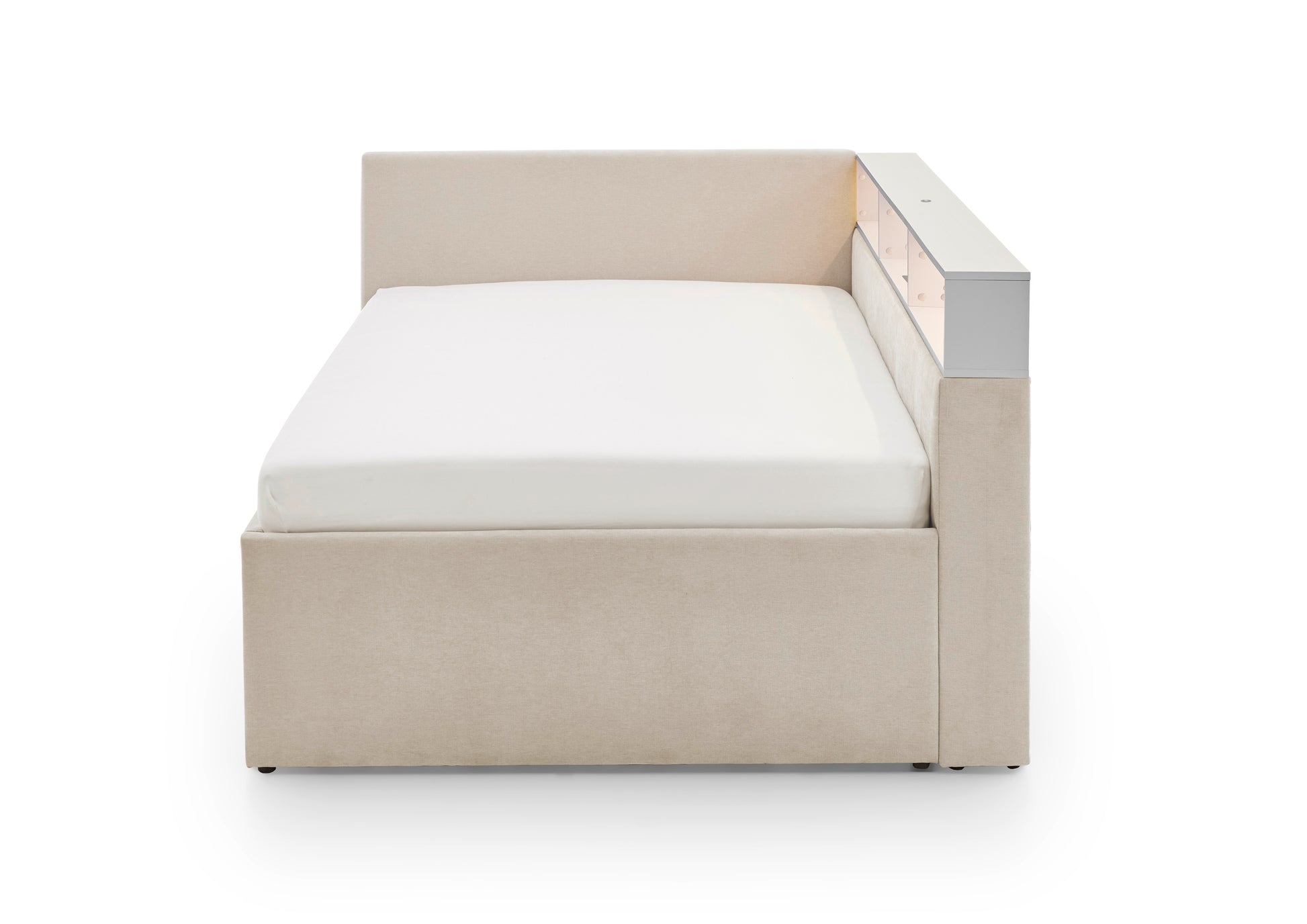 Polsterbett Uno von meise.möbel – beige Nr. 05 – 90x200 cm – Frontalansicht