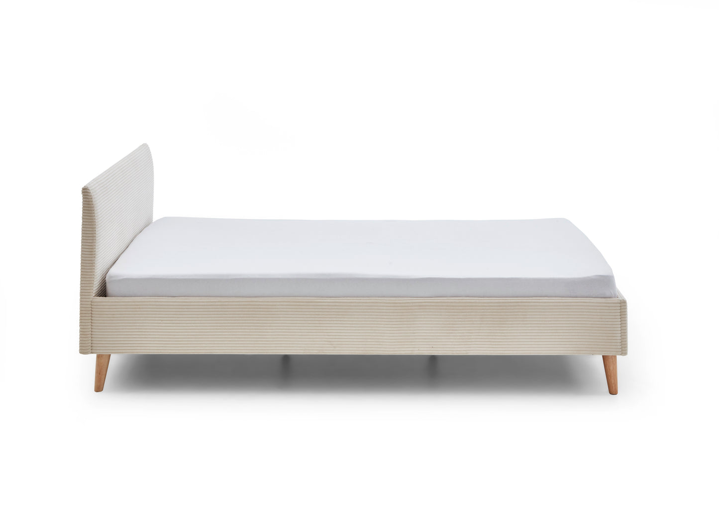 Polsterbett Wicki von meise.möbel – Beige Nr. 100 – 140x200 cm – Seitenansicht