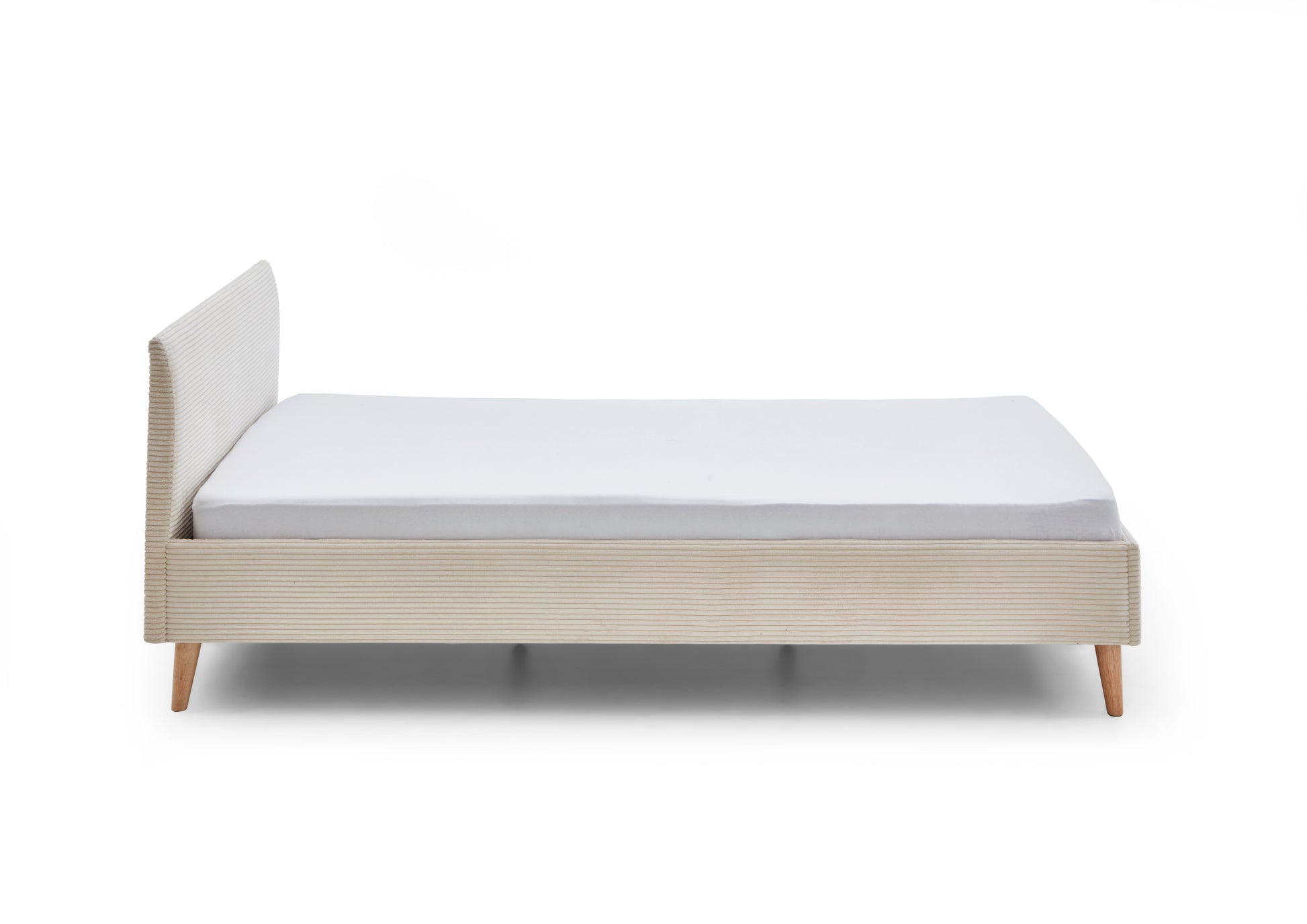 Polsterbett Wicki von meise.möbel – Beige Nr. 100 – 140x200 cm – Seitenansicht