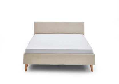 Polsterbett Wicki von meise.möbel – Beige Nr. 100 – 140x200 cm – Frontalansicht