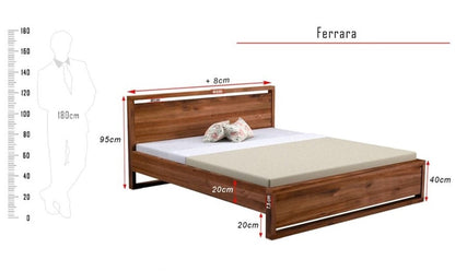 Massivholzbett FERRARA – Robustes Design für Ihr Schlafzimmer