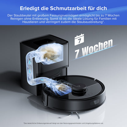 Roborock Q7 L5+ Set Saug- und Wischroboter mit Auto-Entleerungsstation mit zwei zusätzlichen Staubbeuteln